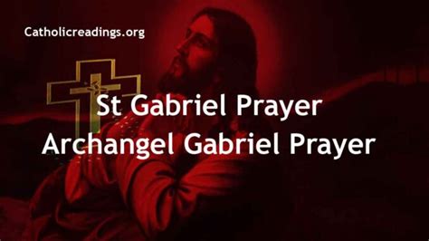 St Gabriel Prayer - Archangel Gabriel Prayer - Catholic Prayers