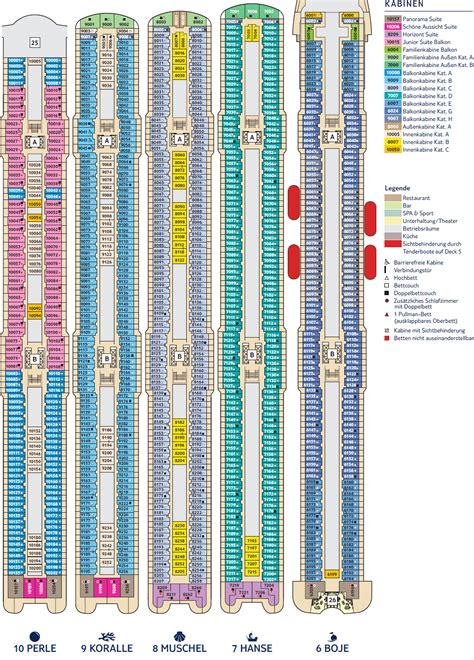 Mein Schiff 2 Deckplan - Schiffsplan Kabinenplan Plan Mein Schiff 2