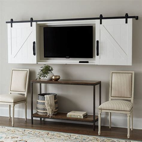 Barn Door TV Wall Cabinet | Ballard Designs | Tv wall cabinets ...