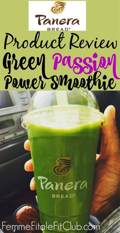 Femme Fitale Fit Club BlogMeal Mondays: Panera Bread Green Passion Power Smoothie Review - Femme ...