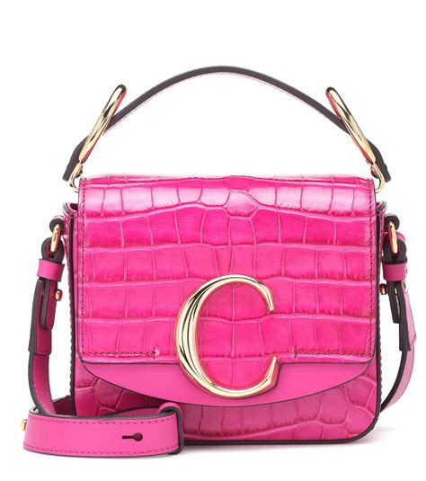 Chloé C Mini Leather Shoulder Bag in Pink - Lyst