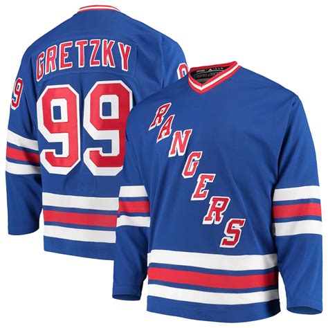 adidas Wayne Gretzky New York Rangers Blue Authentic Heroes of Hockey ...