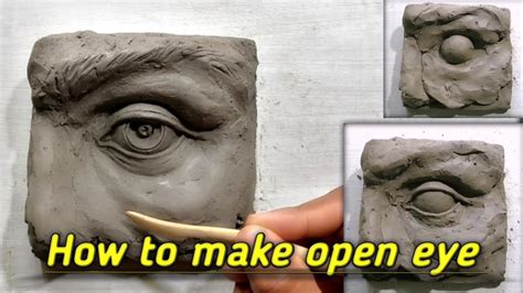 How to make eye with clay | Open eye making with clay | sculpting tutorial | human eye sculpting ...