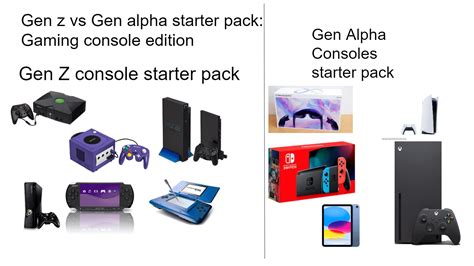 Gen z vs gen alpha starter pack : r/starterpacks