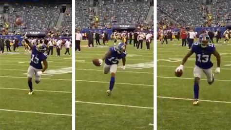 Odell Beckham Jr. didn't play in preseason, but made a ridiculous catch ...