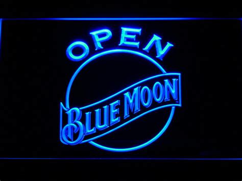 Blue Moon Open LED Neon Sign | SafeSpecial