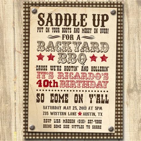 Western Themed Birthday Western Invitation Western Theme - Etsy