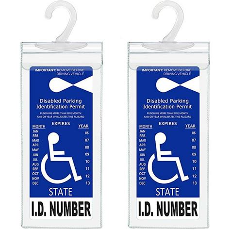 Handicap Parking Placard Holder, Ultra Transparent Disabled Parking ...