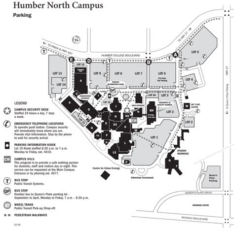 Humber College North Campus Parking Map - 205 Humber College Blvd Toronto Ontario Canada M9W 5L7 ...