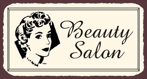 Beauty Salon Vintage Metal Art Sign | Beauty salon, Vintage beauty salon, Retro tin signs