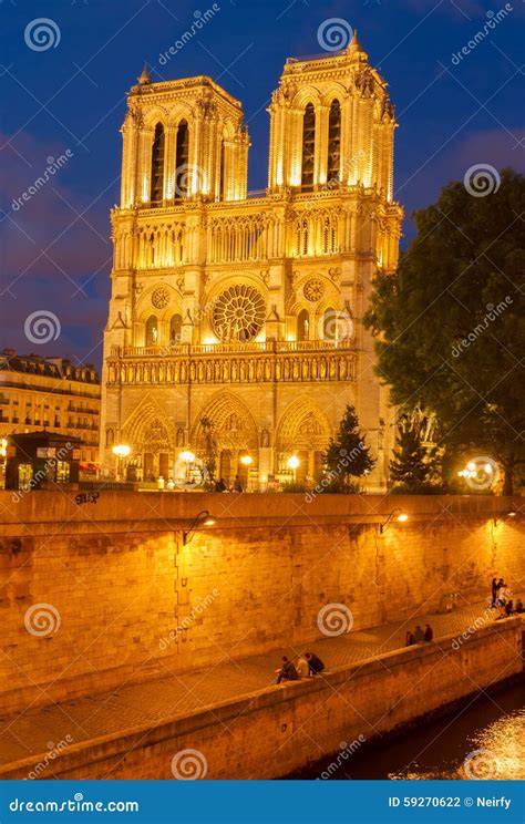 Notre Dame Cathedral, Paris France Stock Photo - Image of dome, bridge: 59270622