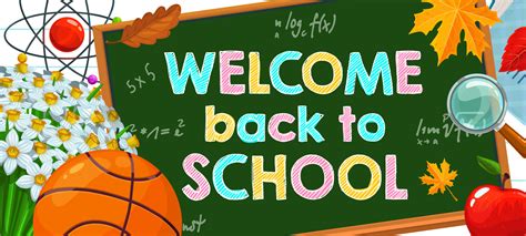 Welcome back to school cartoon vector poster. 16539305 Vector Art at Vecteezy