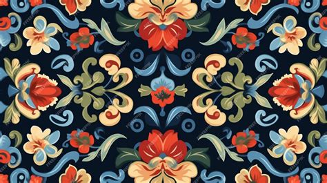 Premium AI Image | Seamless traditional design pattern