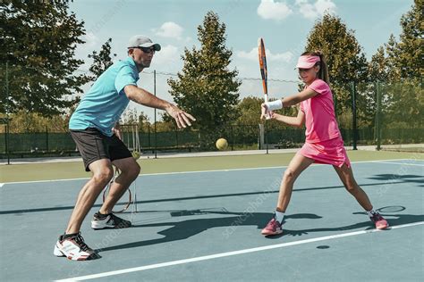 Tennis training - Stock Image - F024/8208 - Science Photo Library