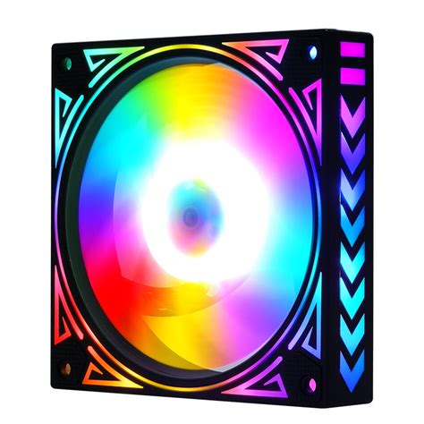 rainbow 120mm fan 3pin + molex 4D LED fan computer cooling 12V mute CP – COOLINGFANSTORE