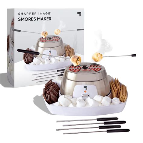 Buy SHARPER IMAGE Electric op S'mores Maker for Indoors, 6-Piece Set, Includes 4 Skewers & 4 ...