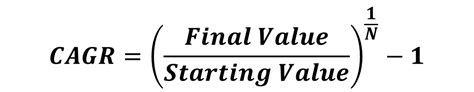 What is the foumula for calculating CAGR