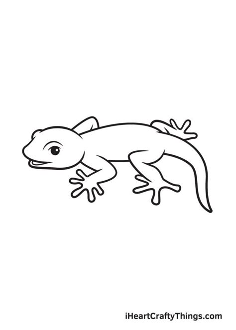 Lizard Drawing - How To Draw A Lizard Step By Step