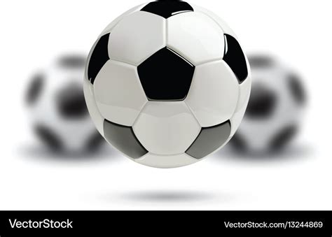 3d football or soccer ball on white background Vector Image