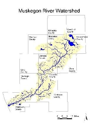 Muskegon River Watershed Project - Study Area - Robert B. Annis Water ...