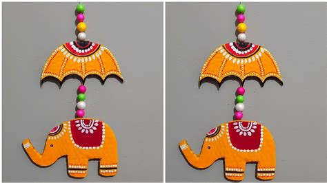 DIY Cardboard Elephant Wall Hanging || Rajasthani Wall Hanging Idea || Cardboard crafts Idea ...