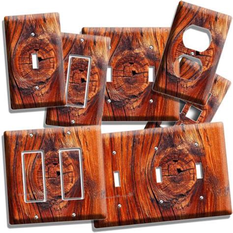 RUSTED OLD WOOD EYE RUSTIC LIGHT SWITCH WALL PLATES OUTLET KITCHEN LOG CABIN ART | eBay | Plates ...