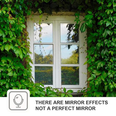 Buy (45cm x 2m, Silver) - Window Film One Way Mirror Film Daytime Privacy Static Non-Adhesive ...