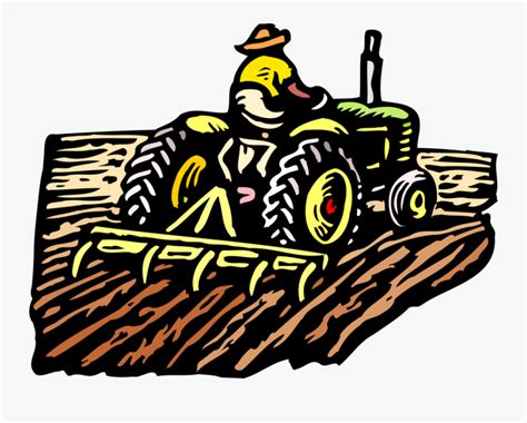 On Tractor Plowing Vector - Clip Art Farming , Free Transparent Clipart ...