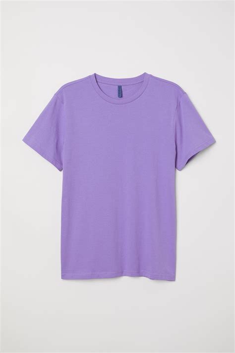 Round-necked T-shirt - Light purple - Men | H&M