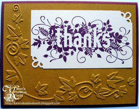 Karen's Kreative Kards: Giving Thanks Card