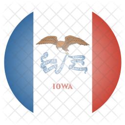 Iowa Flag Icon - Download in Flat Style