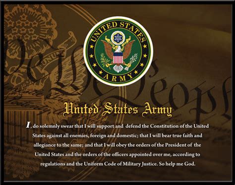 United States Army Oath, Officially Licensed Framed Print (14 x 11 ...