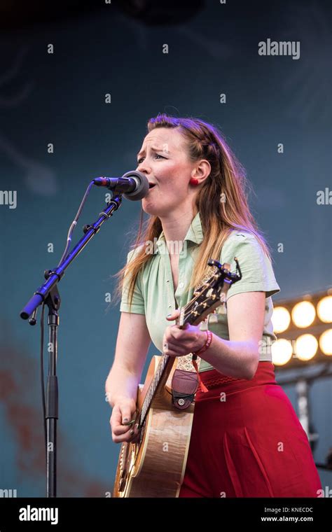 The Norwegian band Katzenjammer performs a live concert at Swiss music festival Gurtenfestival ...