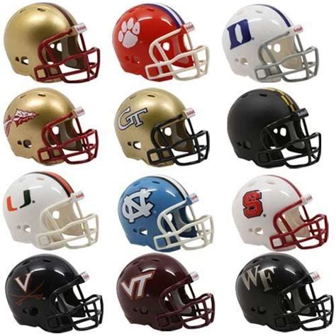 NCAA ACC Conference Pocket Pro Mini Football Helmet Set by Riddell ...