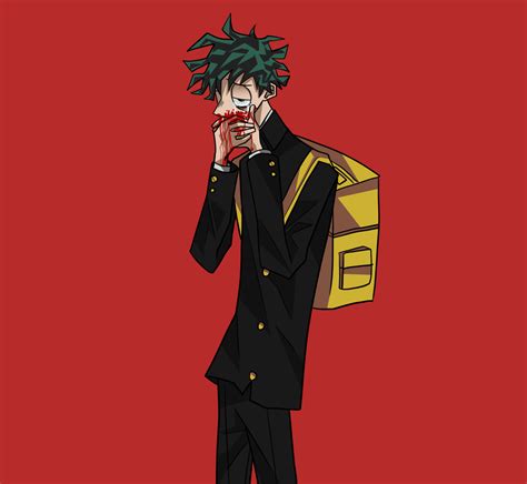 A middle school deku right after getting into a... - blotches of color & things