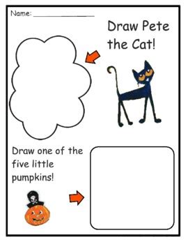 Pete the Cat and the 5 Little Pumpkins || Retell || Craftivity || Math