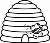Bee And Beehive Coloring Pages sketch template
