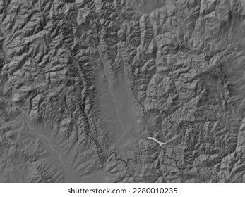 Podujeva Municipality Kosovo Grayscale Elevation Map Stock Illustration ...