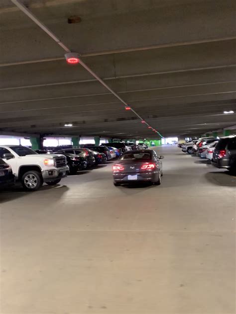 This parking ramp at the Mall of America has indicator lights for where ...