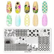 Geometric Floral Nail Stamping Plate Easy To Use Silicone - Temu