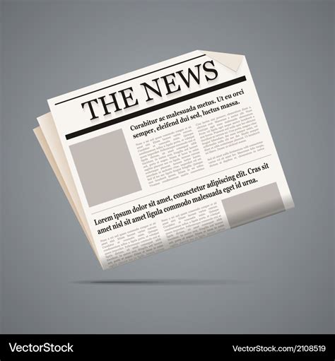 Newspaper Royalty Free Vector Image - VectorStock