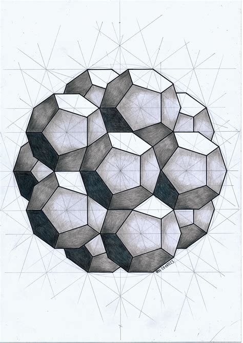 #dodecahedron #geometry #symmetry #pattern #mathart #regolo54 #Escher # ...