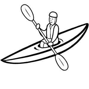 Easy Of Canoes Coloring Pages