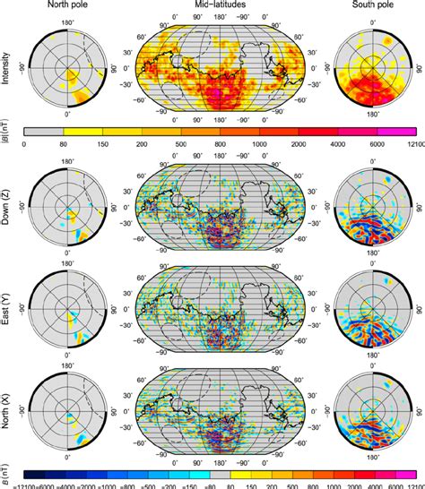 Global magnetic map of Mars. Map of the lithospheric part of the... | Download Scientific Diagram