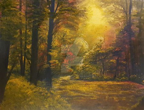 Forest - Oil Painting 3 by THEblackPEA on DeviantArt