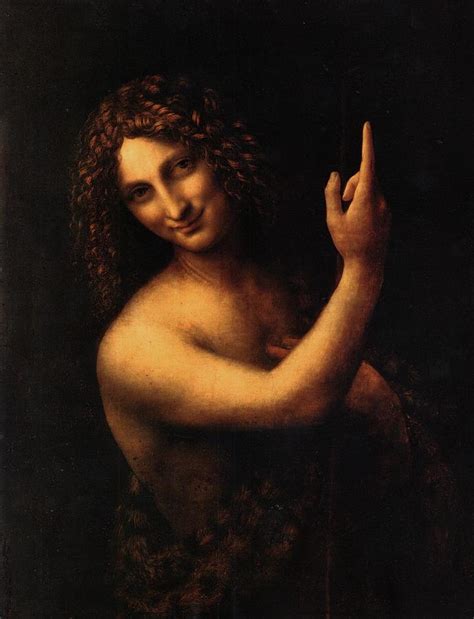 Saint John The Baptist Painting by Leonardo da Vinci