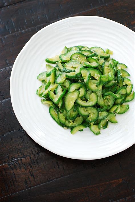 Stir-fried Cucumbers (Oi Bokkeum) - Korean Bapsang