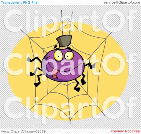 Royalty-Free (RF) Clipart Illustration of a Purple Halloween Spider On ...