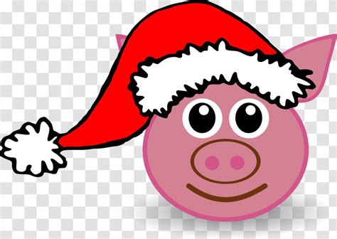 Peppa Pig Santa Claus Christmas Clip Art - Facial Expression - Cartoon Face Transparent PNG