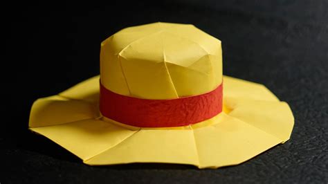 Best Origami STRAW HAT - MUGIWARA tutorial - DIY (ver 2.0) (Henry Phạm) | Origami hat, Paper hat ...